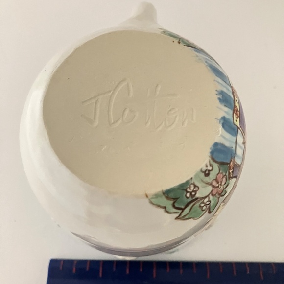 Folklorica Hand Painted Owl Tea Time Cup with Saucer by Artist Jean Cotton - Picture 8 of 15